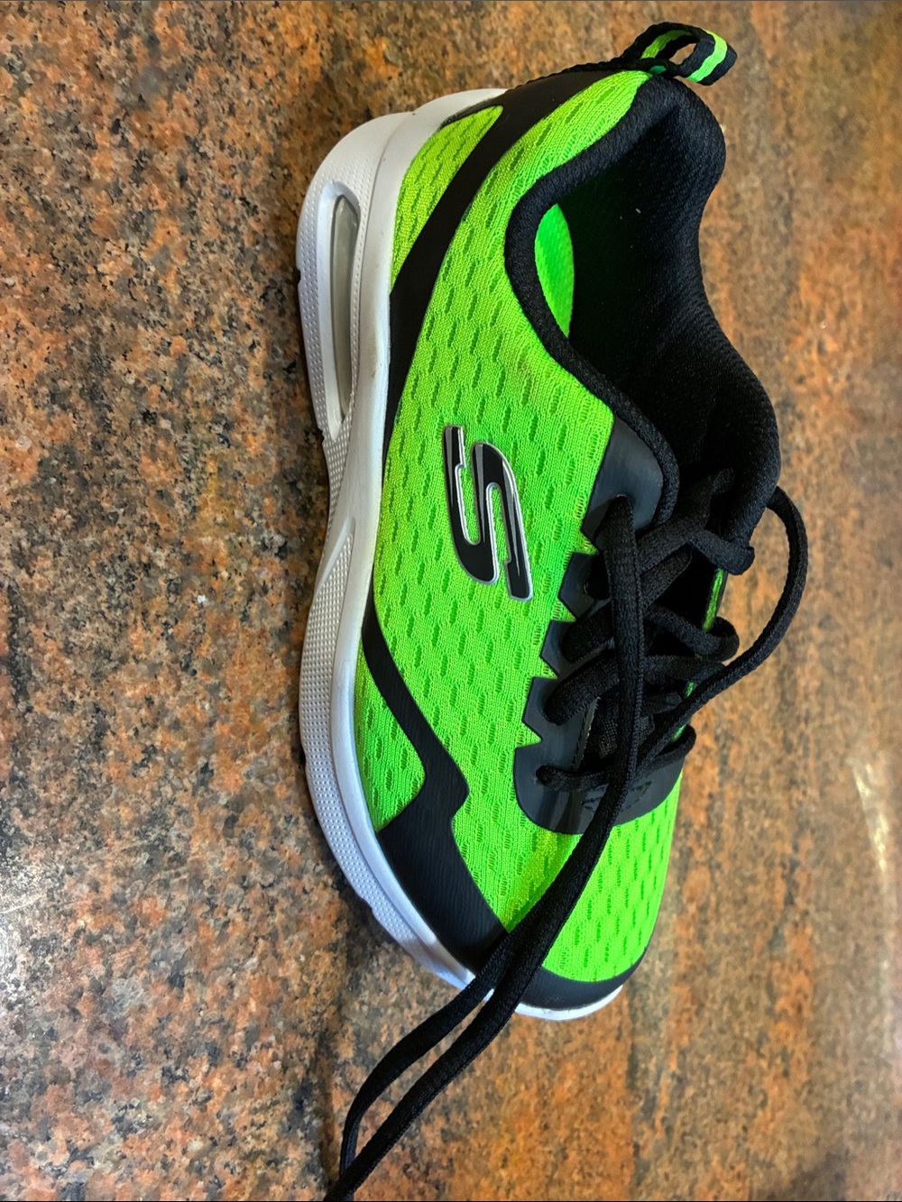 Skechers Kids Bright Green and Black Athletic Sneakers